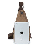 Men Vintage Canvas Zipper Hiking Waist Fanny Pack Bags