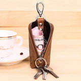 Leather Car Key Housekeeper Holders Multifunctional Key Wallets