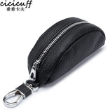Leather Car Key Holder Wallets Women Lipstick Change Purse Zipper Key Cover Bag