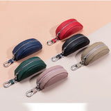 Leather Car Key Holder Wallets Women Lipstick Change Purse Zipper Key Cover Bag