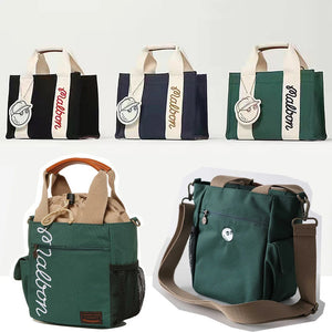 Golf Bag Ladies Small Handbag Men's PU Storage Bag Two Zipper Large Capacity