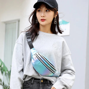 Holographic Laser PU Beach Waist Bag