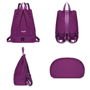 Nylon Laptop Backpack Women Travel Shoulder Bag