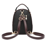 Leather Small Women Backpacks Zipper Shoulder Bag Female Phone Bags
