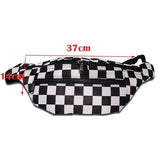 Nylon Lattice Waist Bag Shoulder Chest Fanny Pack for Women