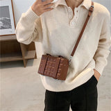 Wild Personality Square Bag Retro Shoulder Slung Bag