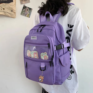 Waterproof Women Backpack College Style Schoolbag for Teenage Girls