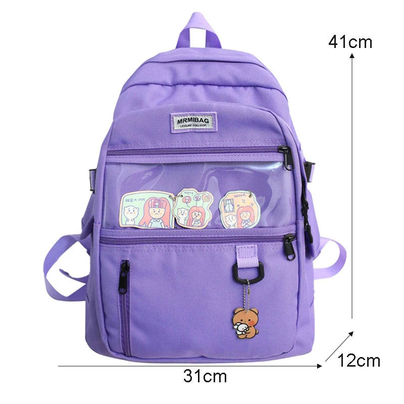 Waterproof Women Backpack College Style Schoolbag for Teenage Girls