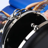 PU Circular Evening Bag Pink Silver Metal Ring Totes Bag