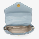 PU Quilting Padded Handbag Women's Ball Beading Handle Shoulder Crossbody Bag Mi