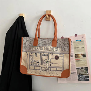Landscape Handbag & Purse Female Clutch Women's Shoper Shoulder Bag