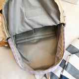 Plaid Backpack Women School Bag For Teenage Girl Check Shoulder Bag