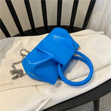 Pleated Shoulder Bag for Women Ring Tote Crossbody Bag