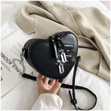 Heart Shape Shoulder Bag Women Chain Crossbody Red Love Purse Clutch Bag