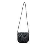 Women Soft Pu Leather Handbags Mini Pleated Shoulder bags
