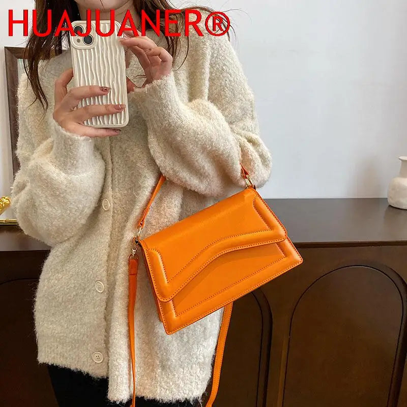 Women's Leather Shoulder Bag - Stylish Crossbody Purse with Adjustable Strap