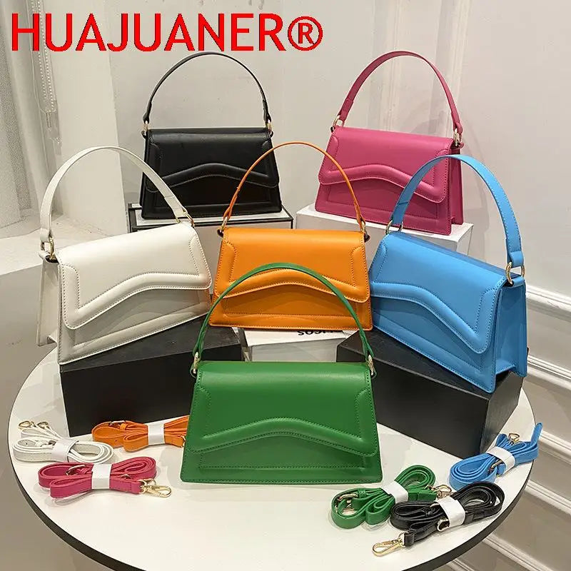 Women's Leather Shoulder Bag - Stylish Crossbody Purse with Adjustable Strap
