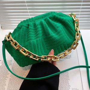 Women's High Cloud Shoulder Bag Chain Crossbody Clutch