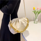 Women's High Cloud Shoulder Bag Chain Crossbody Clutch