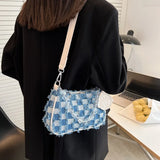 Women's High Denim Shoulder Bag Crossbody Tote