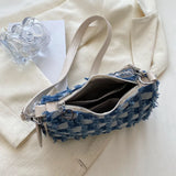 Women's High Denim Shoulder Bag Crossbody Tote