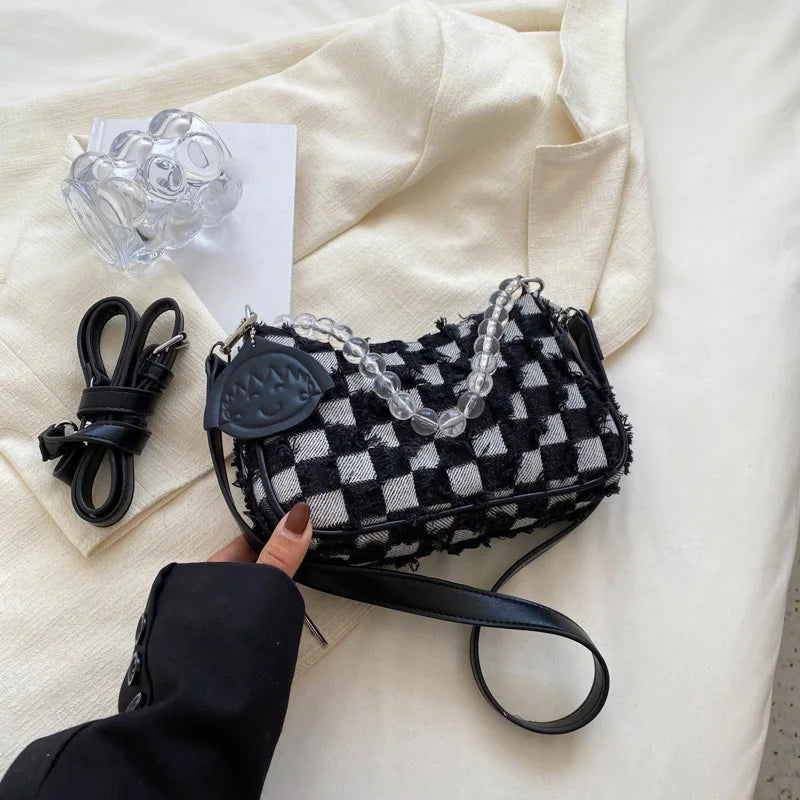 Women's High Denim Shoulder Bag Crossbody Tote