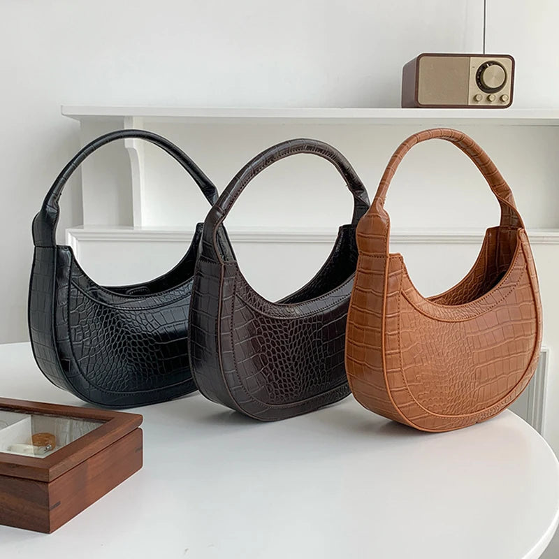 Casual Nylon Zipper Underarm Bag Ladies Handbags