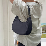 Nylon Zipper Casual Underarm Bag Colors Ladies Handbags