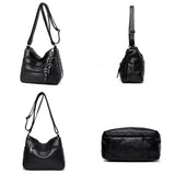 Soft PU Leather Handbags Women Bags Multi-pocket Shoulder Crossbody Bags