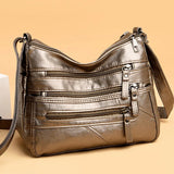 Soft PU Leather Handbags Women Bags Multi-pocket Shoulder Crossbody Bags