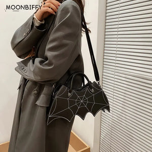 Spider Web Embroidery Thread Women's Crossbody Bag