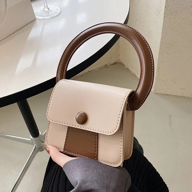 Korea Style Mini PU Leather Vintage Crossbody Shoulder Bag