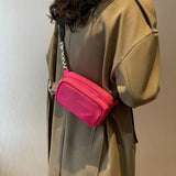 Women's Casual Canvas Waist Pack Fanny Belt Bag - Fluorescent Green