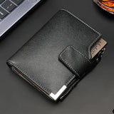 Soft Leather Men Wallets Purse Short Male Clutch Office Wallet Mens Money Bag