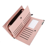Women Leather Purses High Ladies Clutch Zipper Wallets Long