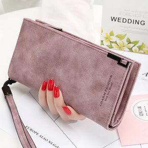 Women Leather Purses High Ladies Clutch Zipper Wallets Long