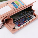 Women Leather Purses High Ladies Clutch Zipper Wallets Long