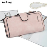 Scrub Leather Women Wallet Long Lady Purses High Clutch Female Wallet