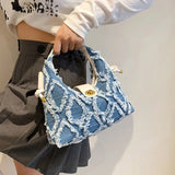 Denim Hobo Bag Women's Crossbody Shoulder Purse Top Clutch Satchel