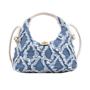 Denim Hobo Bag Women's Crossbody Shoulder Purse Top Clutch Satchel