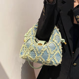 Denim Hobo Bag Women's Crossbody Shoulder Purse Top Clutch Satchel