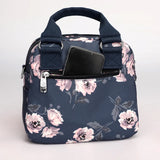 Women Crossbody Bag Floral Print Nylon Messenger Handbag