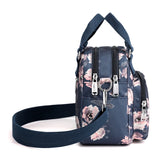 Women Crossbody Bag Floral Print Nylon Messenger Handbag