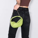Vintage Lychee Pattern Women Hobo Bag Chain Underarm Bag