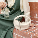 Vintage Lychee Pattern Women Hobo Bag Chain Underarm Bag