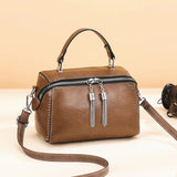 Rivet Leather Handbag Multicolor Crossbody Bag for Women