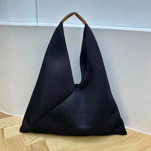 Women Tote Triangle Handbag Large Capacity Portable Shoulder Bag
