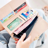Women's Flower Print Long Wallet Phone Purse
