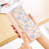Women's Flower Print Long Wallet Phone Purse