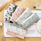 Women's Flower Print Long Wallet Phone Purse